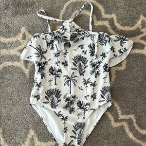 Tropical Print One-Piece Swimsuit